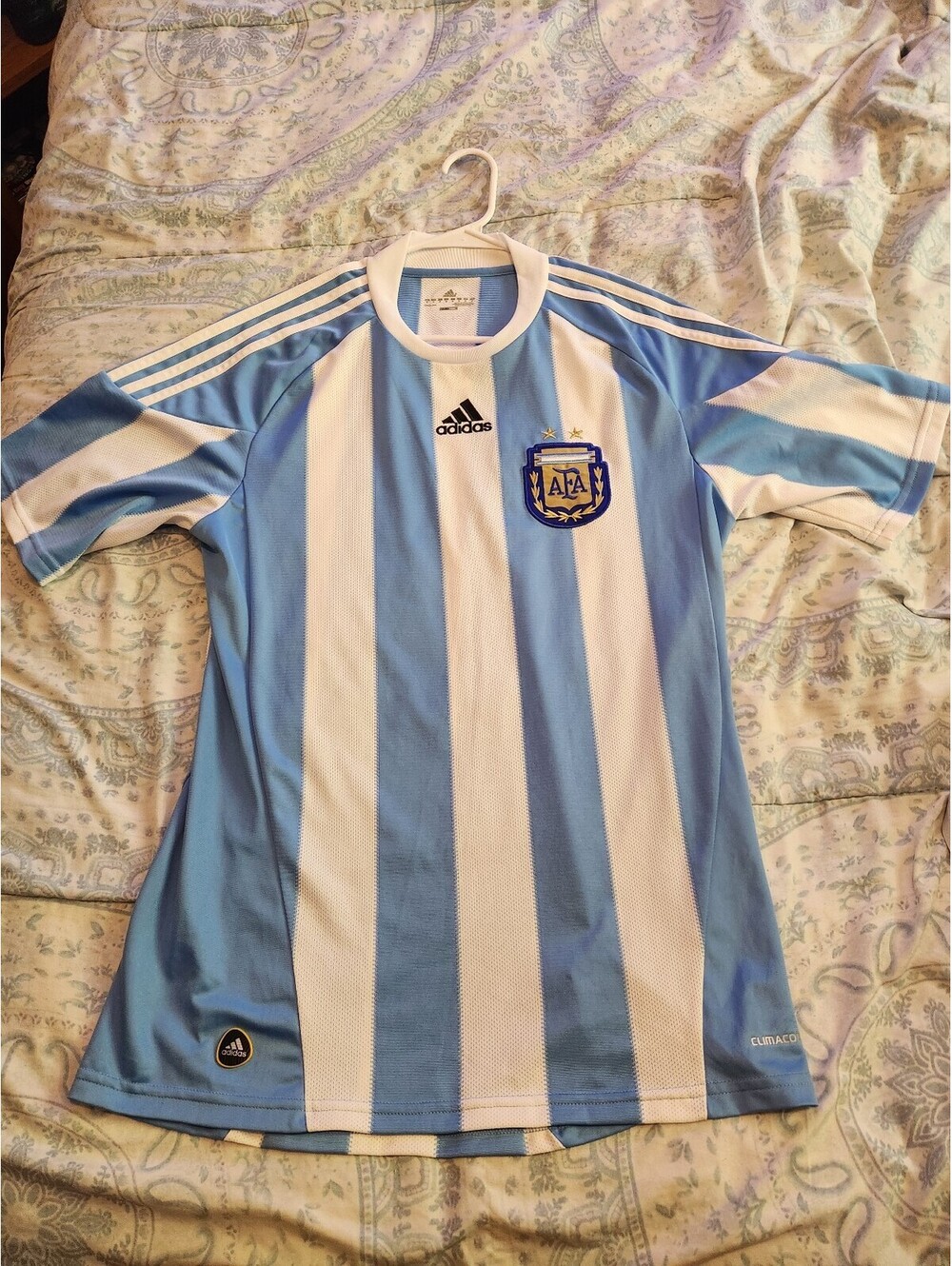 Argentina 2010/2011 Home World Cup Soccer Jersey Size M